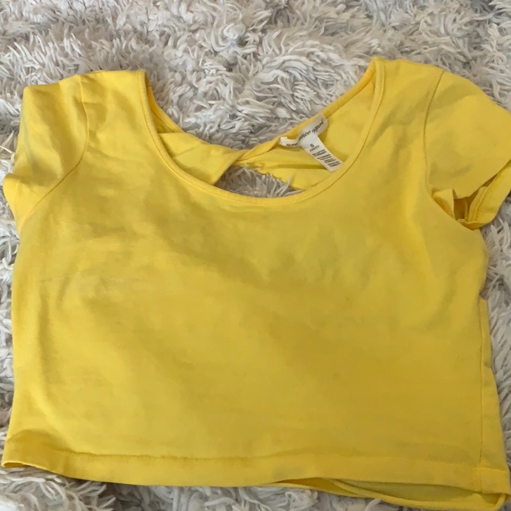 Cropped Open Back T Shirt